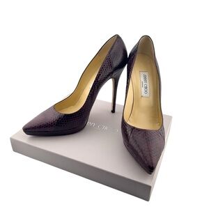 Stunning Jimmy Choo Bordeaux Python High Heel Pumps – EU40 / US9